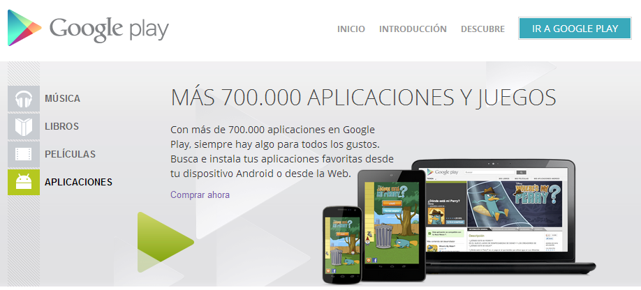 Aplicaciones - Google Play  Google