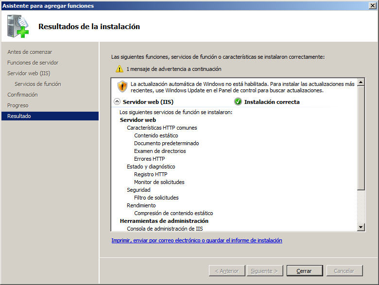 iis instalar 10